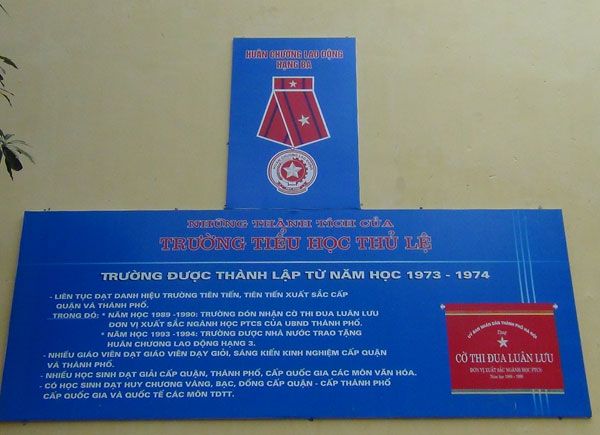 Lịch sử phát triển trường Tiểu học Thủ Lệ, quận Ba Đình, Hà Nội